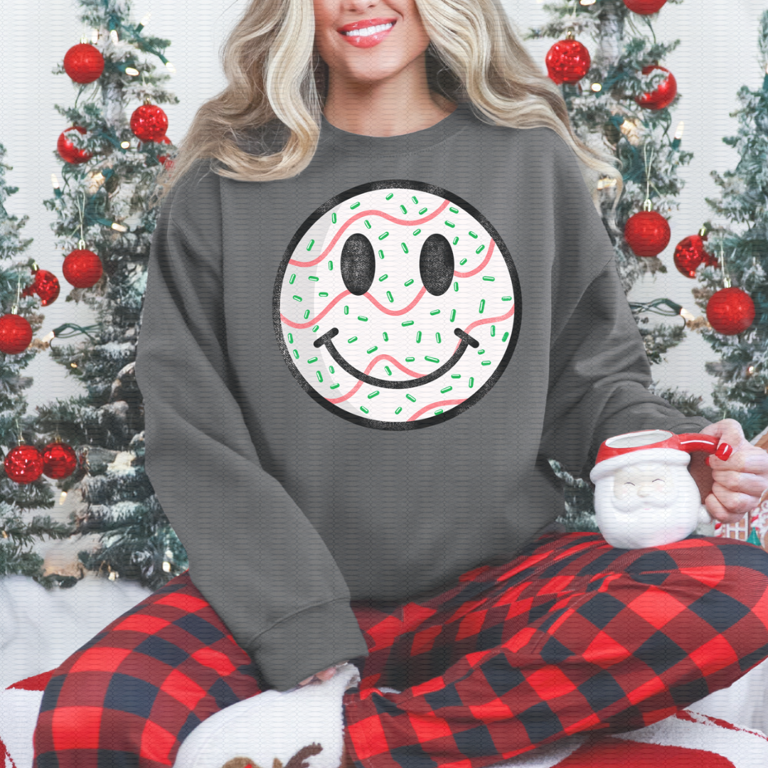 Christmas Tree Smiley - Black