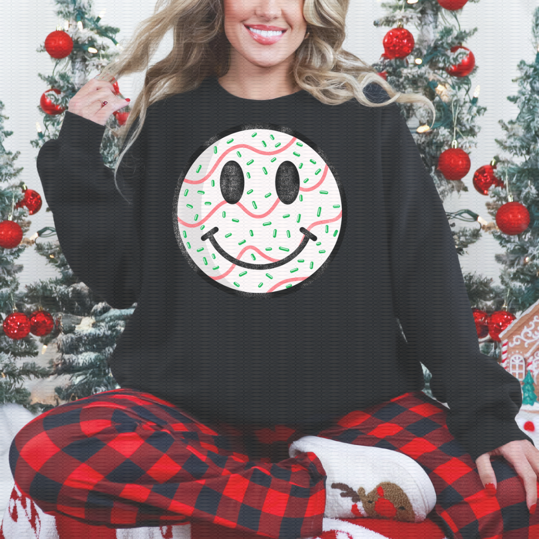 Christmas Tree Smiley - Black